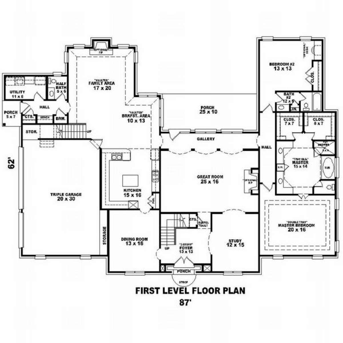 Floorplan 1 for House Plan #053-02153