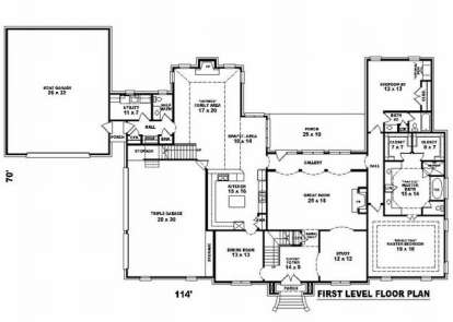 Floorplan 1 for House Plan #053-02154