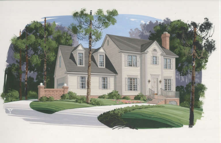 Traditional House Plan #036-00037 Elevation Photo