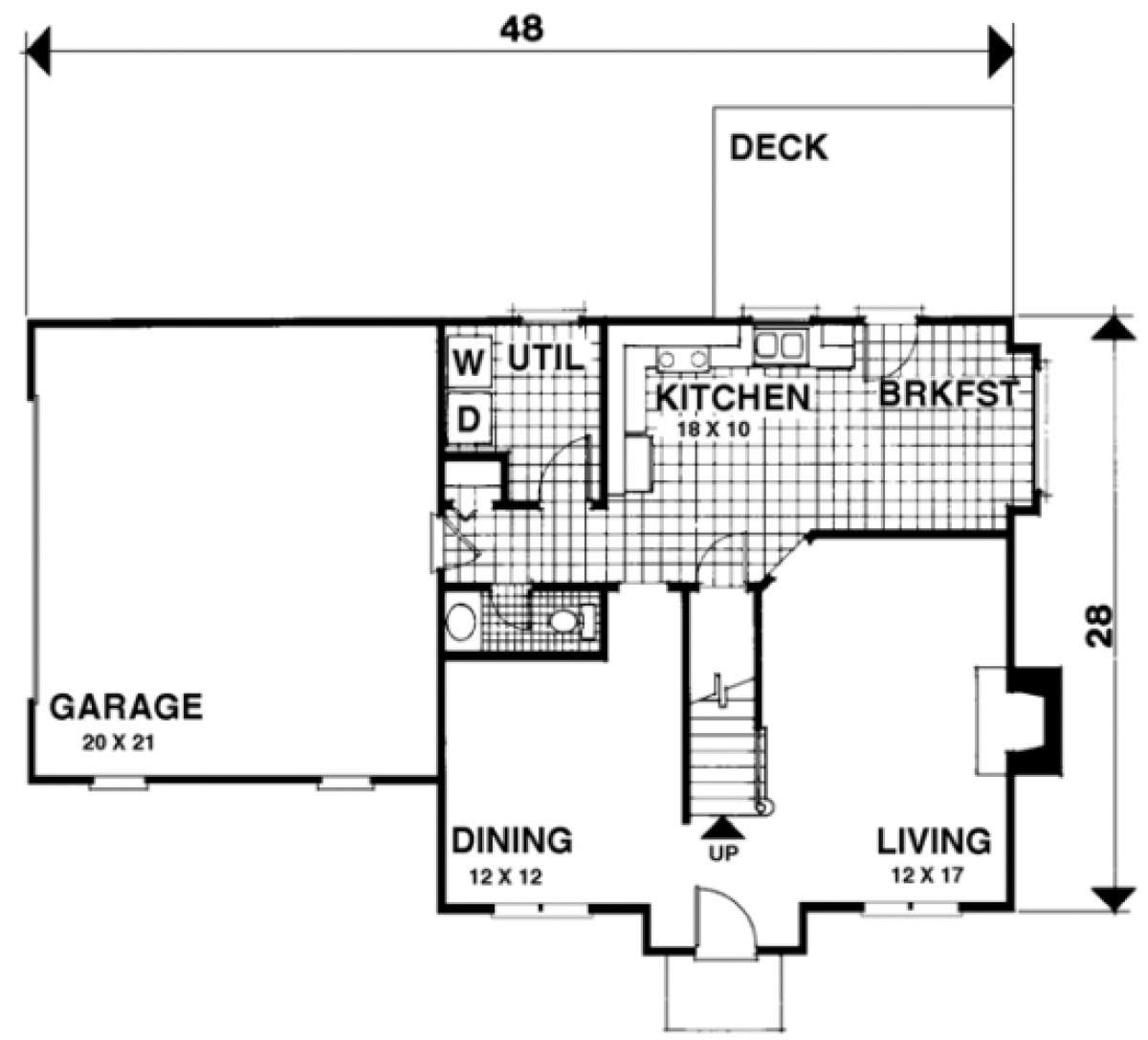 First Floor for House Plan #036-00037