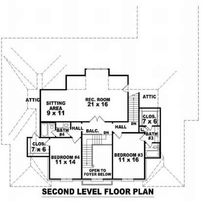 Floorplan 2 for House Plan #053-02168