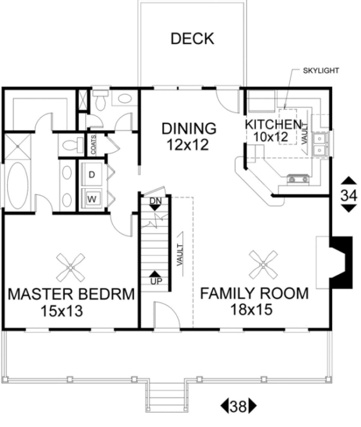 First Floor for House Plan #036-00038