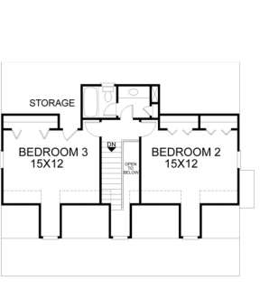 Second Floor for House Plan #036-00038