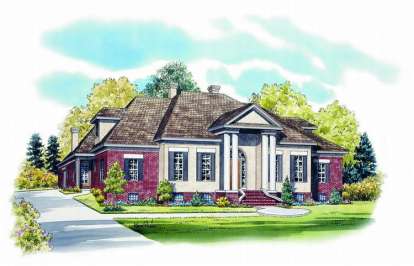 French Country House Plan #053-02170 Elevation Photo