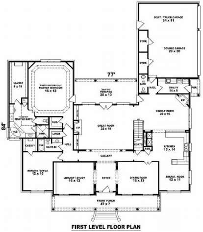Floorplan 1 for House Plan #053-02171