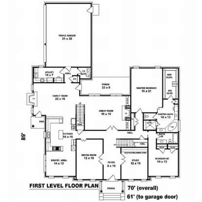 Floorplan 1 for House Plan #053-02175