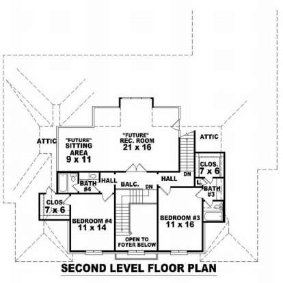 Floorplan 2 for House Plan #053-02177