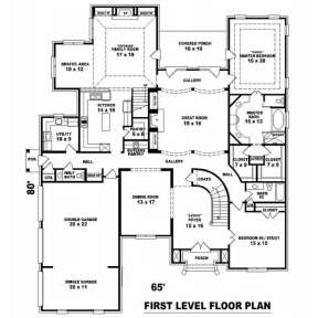 Floorplan 1 for House Plan #053-02178