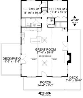 First Floor for House Plan #036-00039
