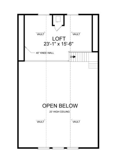 Loft Floor for House Plan #036-00039