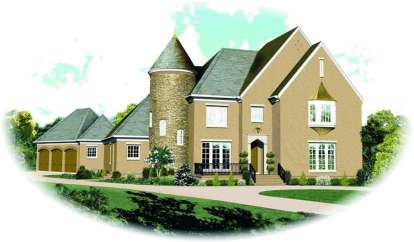 European House Plan #053-02183 Elevation Photo