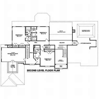 Floorplan 2 for House Plan #053-02186