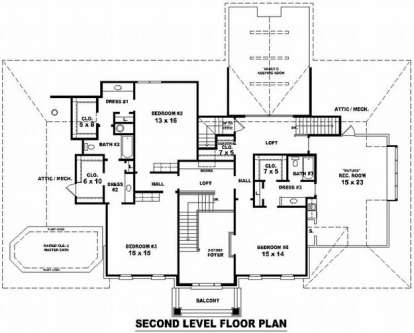 Floorplan 2 for House Plan #053-02187