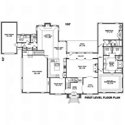 Floorplan 1 for House Plan #053-02188