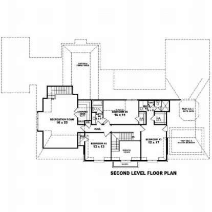 Floorplan 2 for House Plan #053-02188