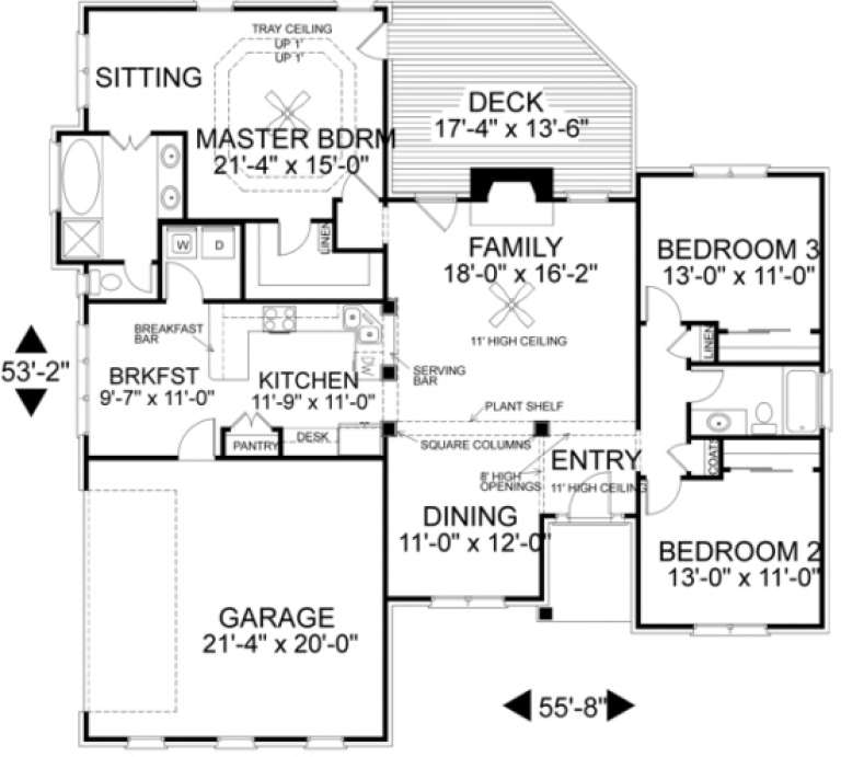 House Plan House Plan #1006 Drawing 1
