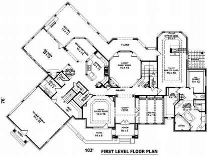 Floorplan 1 for House Plan #053-02194