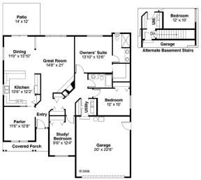 Floorplan 1 for House Plan #035-00311