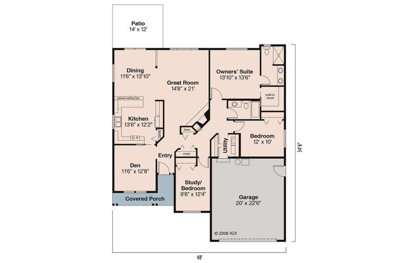 House Plan House Plan #1007 Drawing 1