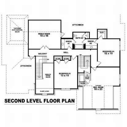 Floorplan 2 for House Plan #053-02199
