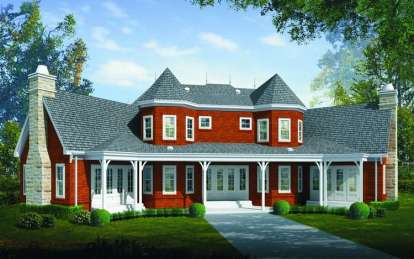 French Country House Plan #053-02203 Elevation Photo