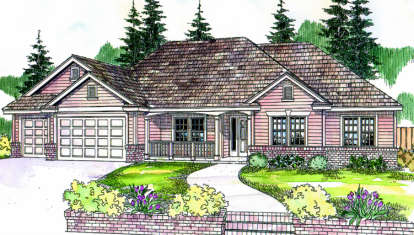 4 Bed, 2 Bath, 2488 Square Foot House Plan - #035-00312