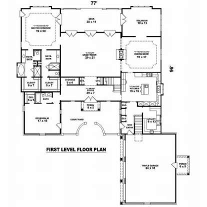 Floorplan 1 for House Plan #053-02212