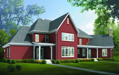 European House Plan #053-02221 Elevation Photo