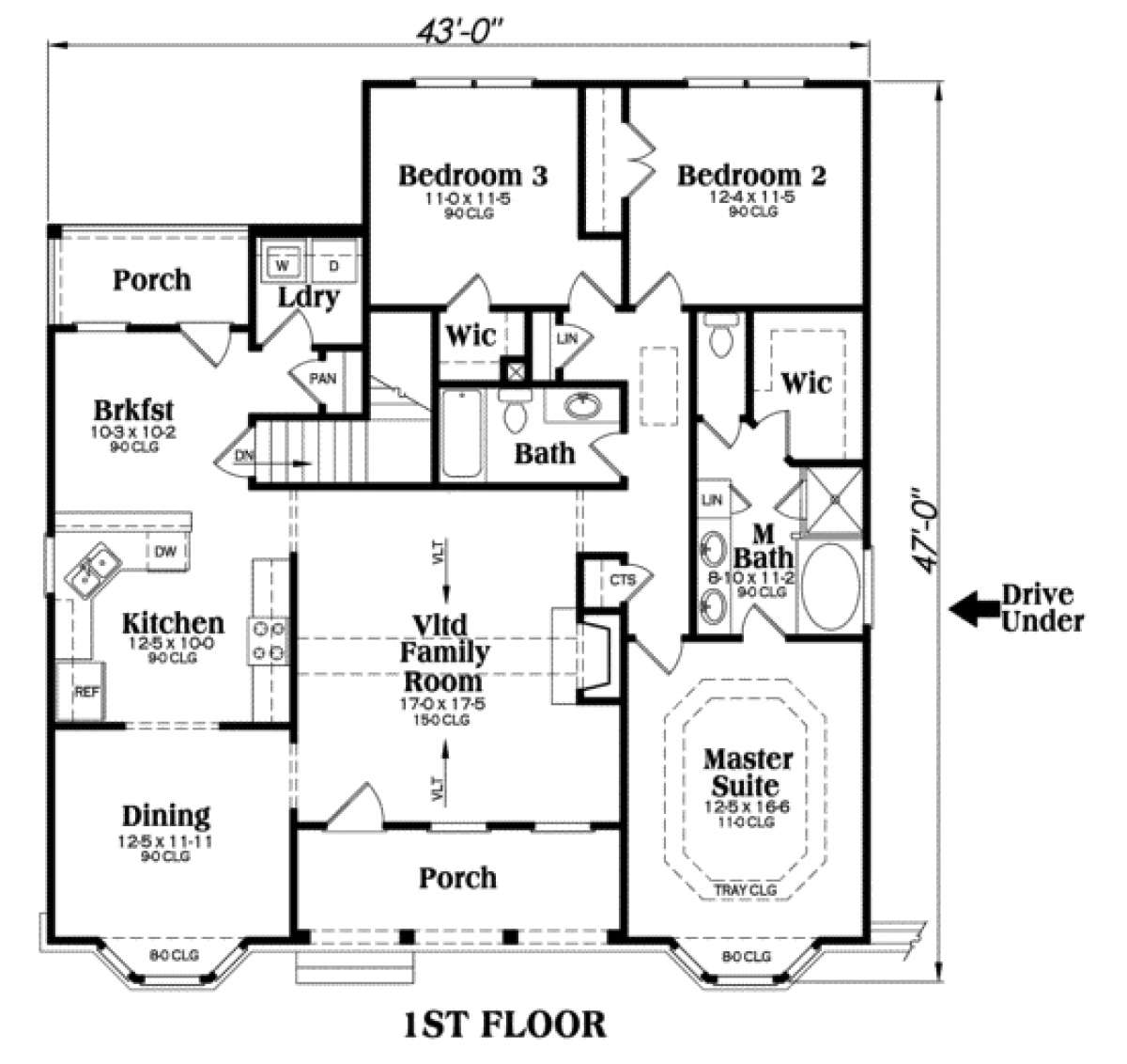 Main Floor for House Plan #009-00084