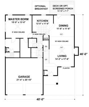 First Floor for House Plan #036-00041