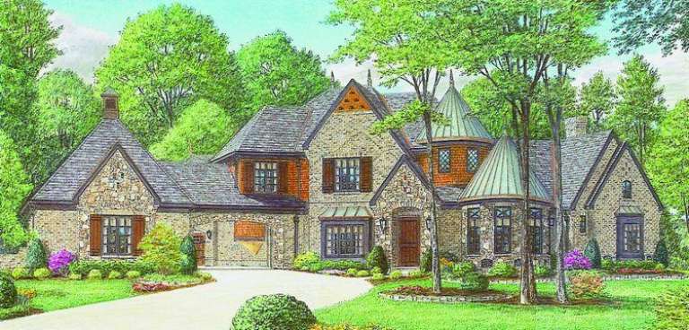Luxury House Plan #053-02231 Elevation Photo