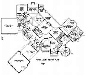 Floorplan 1 for House Plan #053-02231