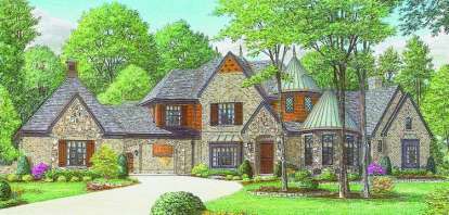 Luxury House Plan #053-02232 Elevation Photo