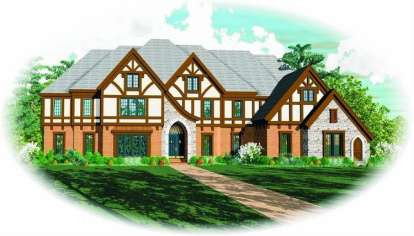 Luxury House Plan #053-02235 Elevation Photo