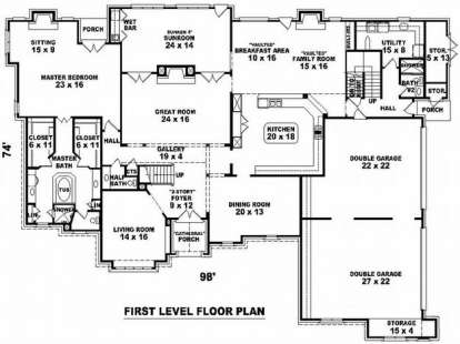 House Plan House Plan #10106 Drawing 1