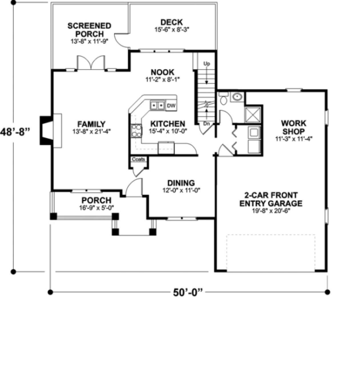 First Floor for House Plan #036-00042