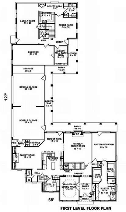 Floorplan 1 for House Plan #053-02243