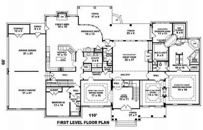 Floorplan 1 for House Plan #053-02246