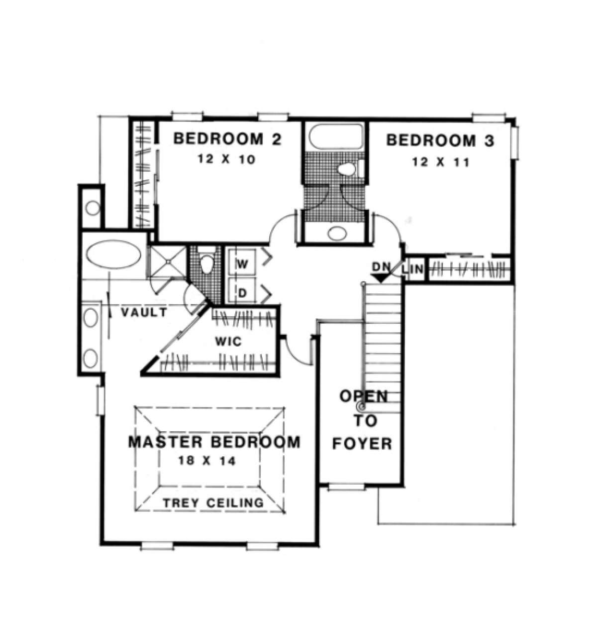 Second Floor for House Plan #036-00043