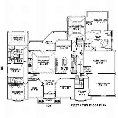 Floorplan 1 for House Plan #053-02253