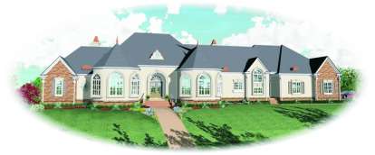 European House Plan #053-02262 Elevation Photo