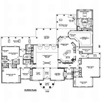 Floorplan 1 for House Plan #053-02263
