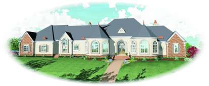 French Country House Plan #053-02264 Elevation Photo