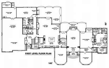 Floorplan 1 for House Plan #053-02264