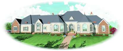 Luxury House Plan #053-02265 Elevation Photo