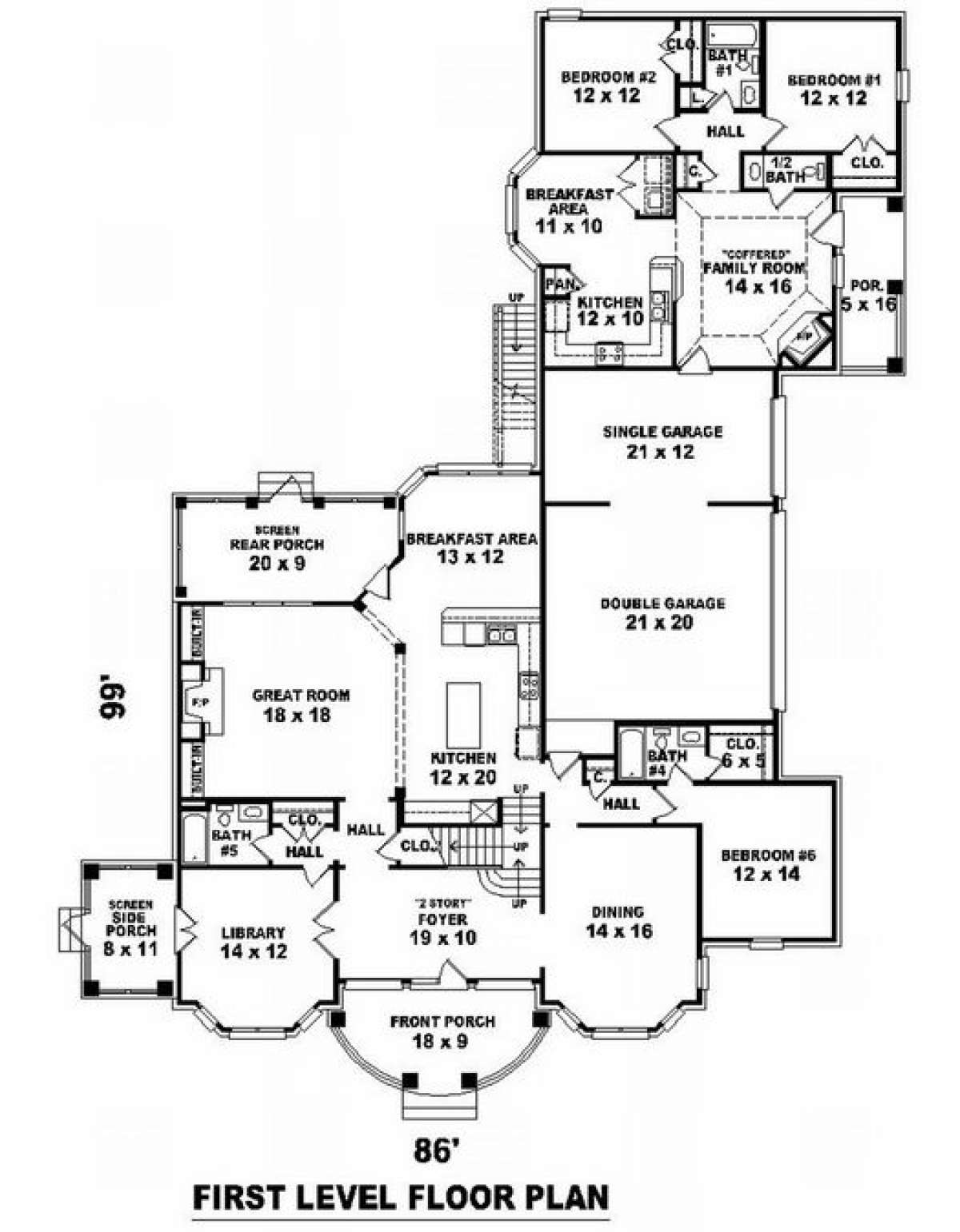 Floorplan 1 for House Plan #053-02266