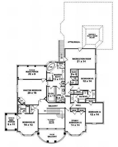Floorplan 2 for House Plan #053-02267