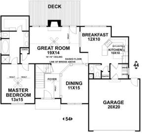 First Floor for House Plan #036-00045