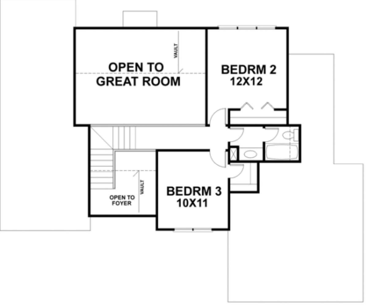 Second Floor for House Plan #036-00045