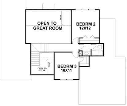 Second Floor for House Plan #036-00045